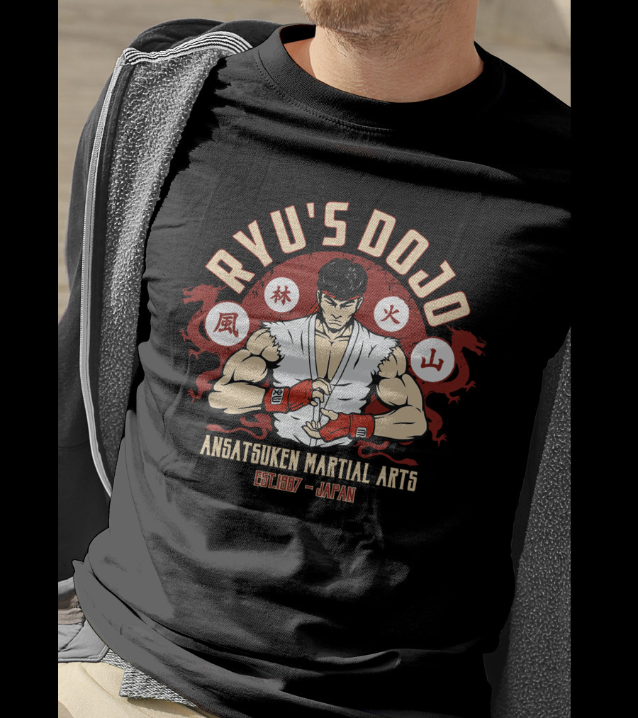 Ryu's Dojo Ansatsuken Martial Arts Established 1987 Japan T-Shirt