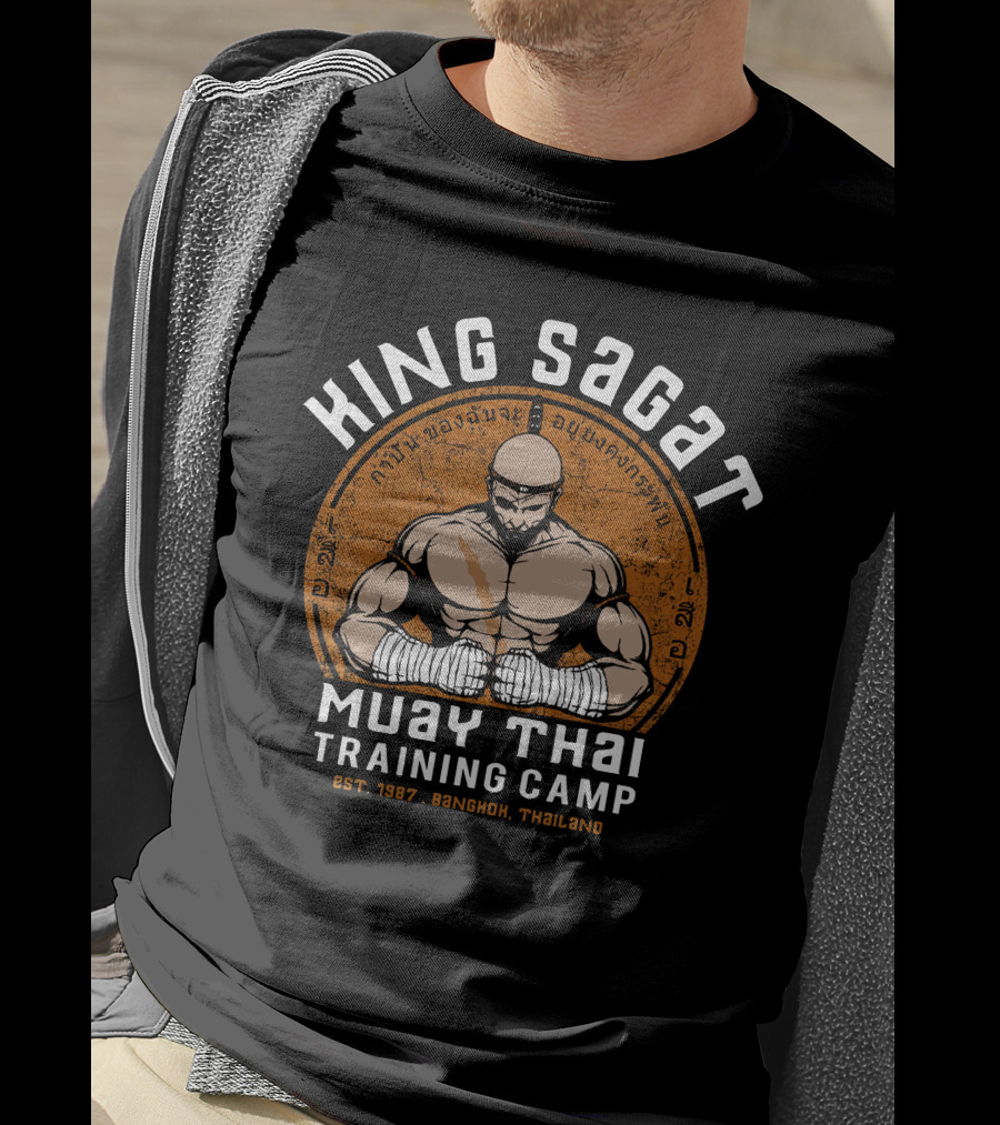 King Sagat Muay Thai Training Camp Bangkok Thailand Est. 1987 T-Shirt