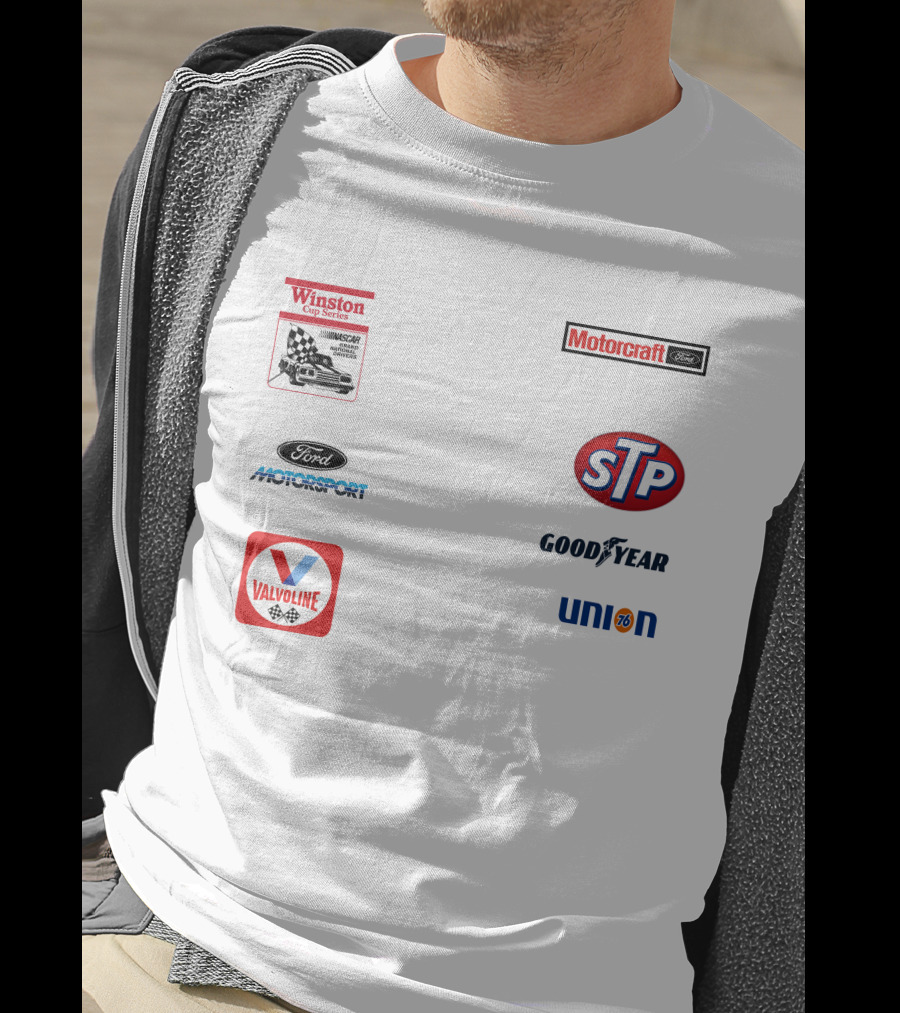 Stroker Ace White Uniform Winston Cup Series Motorcraft Ford Motorsport STP Goodyear Union 76 Valvoline T-Shirt