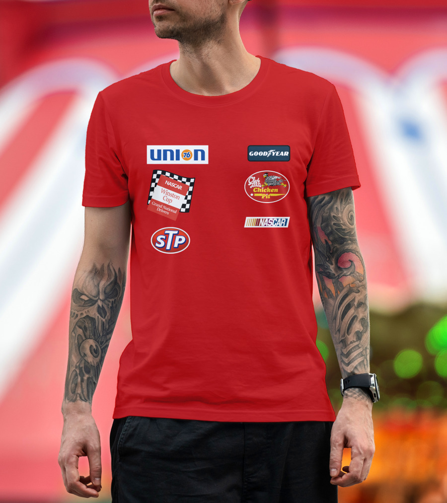 Stroker Ace Red Suit Winston Cup NASCAR Grand National Drivers Goodyear Union 76 Chicken Pit STP T-Shirt