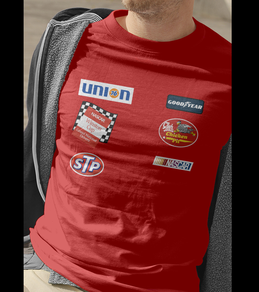 Stroker Ace Red Suit Winston Cup NASCAR Grand National Drivers Goodyear Union 76 Chicken Pit STP T-Shirt