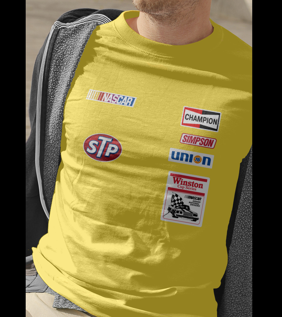NASCAR STP Champion Simpson Union 76 Winston Cup Series Yellow Suit T-Shirt