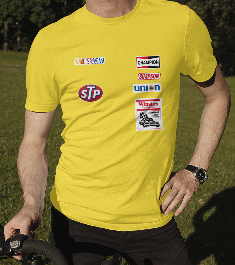 NASCAR STP Champion Simpson Union 76 Winston Cup Series Yellow Suit T-Shirt