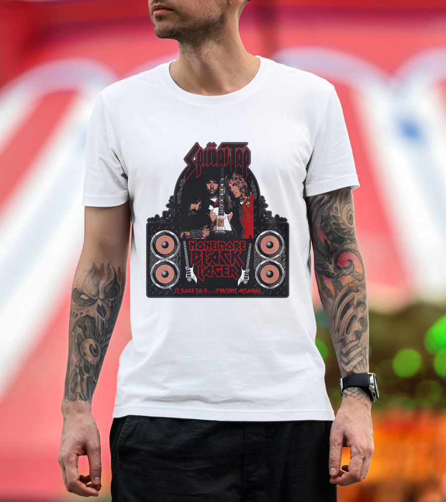 Spinal Tap None More Black Lager It Goes To 11 Percent Alcohol T-Shirt