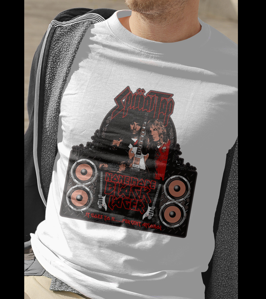 Spinal Tap None More Black Lager It Goes To 11 Percent Alcohol T-Shirt
