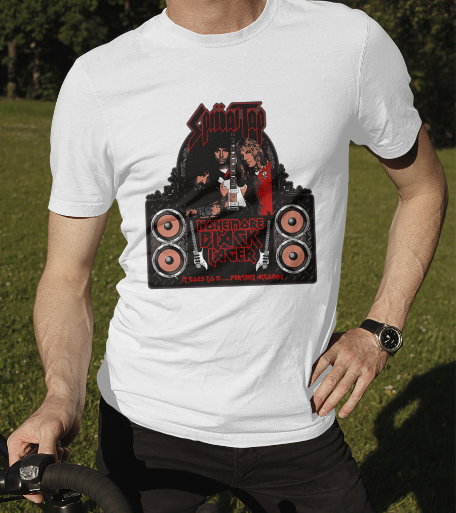 Spinal Tap None More Black Lager It Goes To 11 Percent Alcohol T-Shirt
