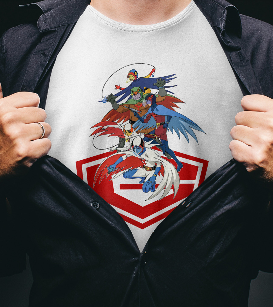 Science Ninja Team Gatchaman Dynamic Heroes Emblem Formation T-Shirt