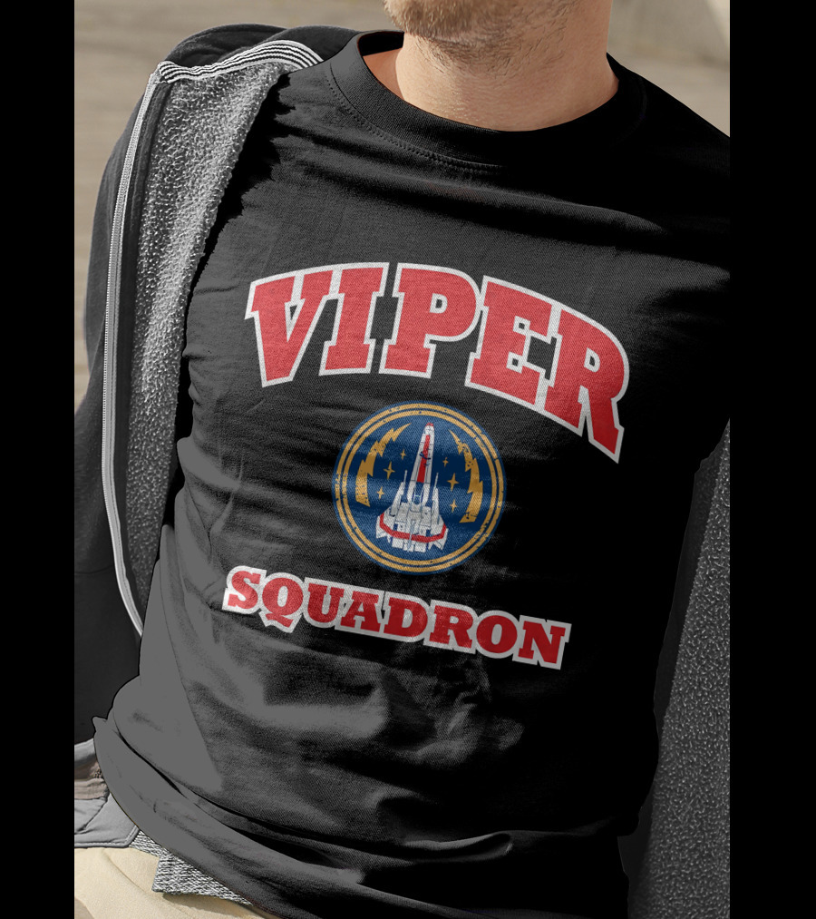 Battlestar Galactica Viper Squadron Vintage Emblem T-Shirt