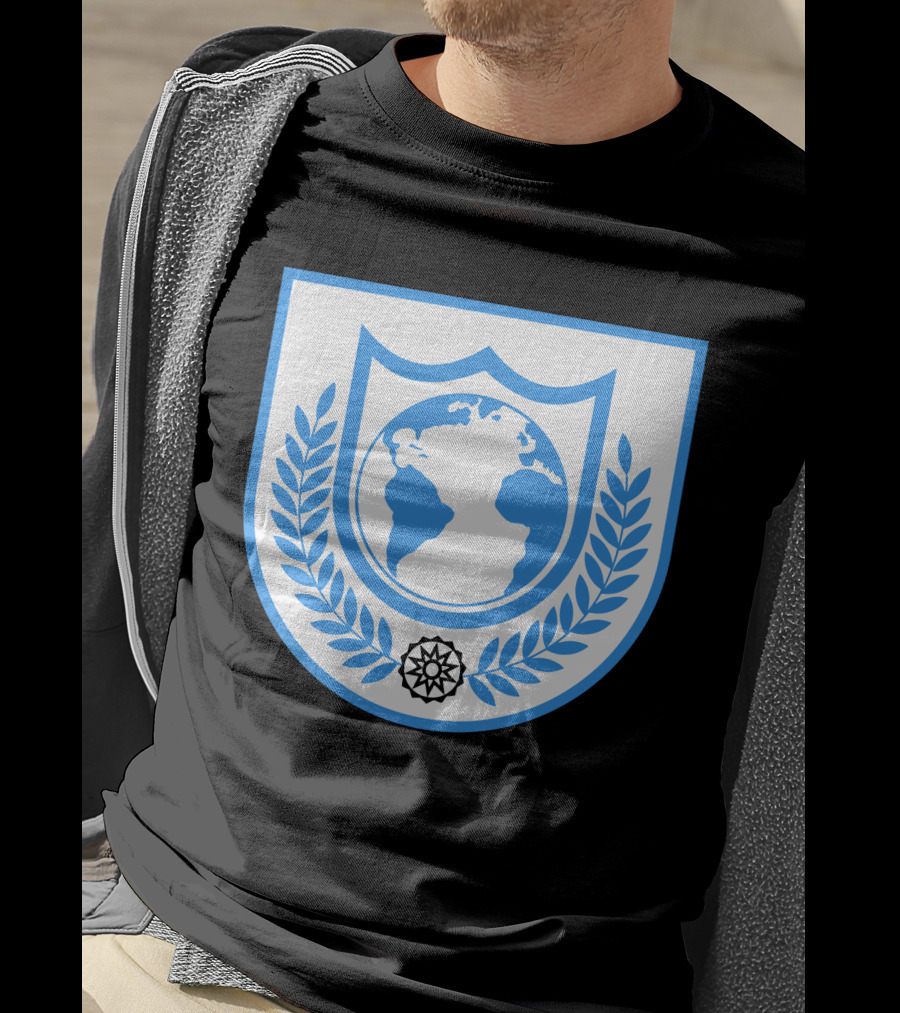 Buck Rogers Earth Alliance Emblem With Global Crest And Laurel Wreath T-Shirt