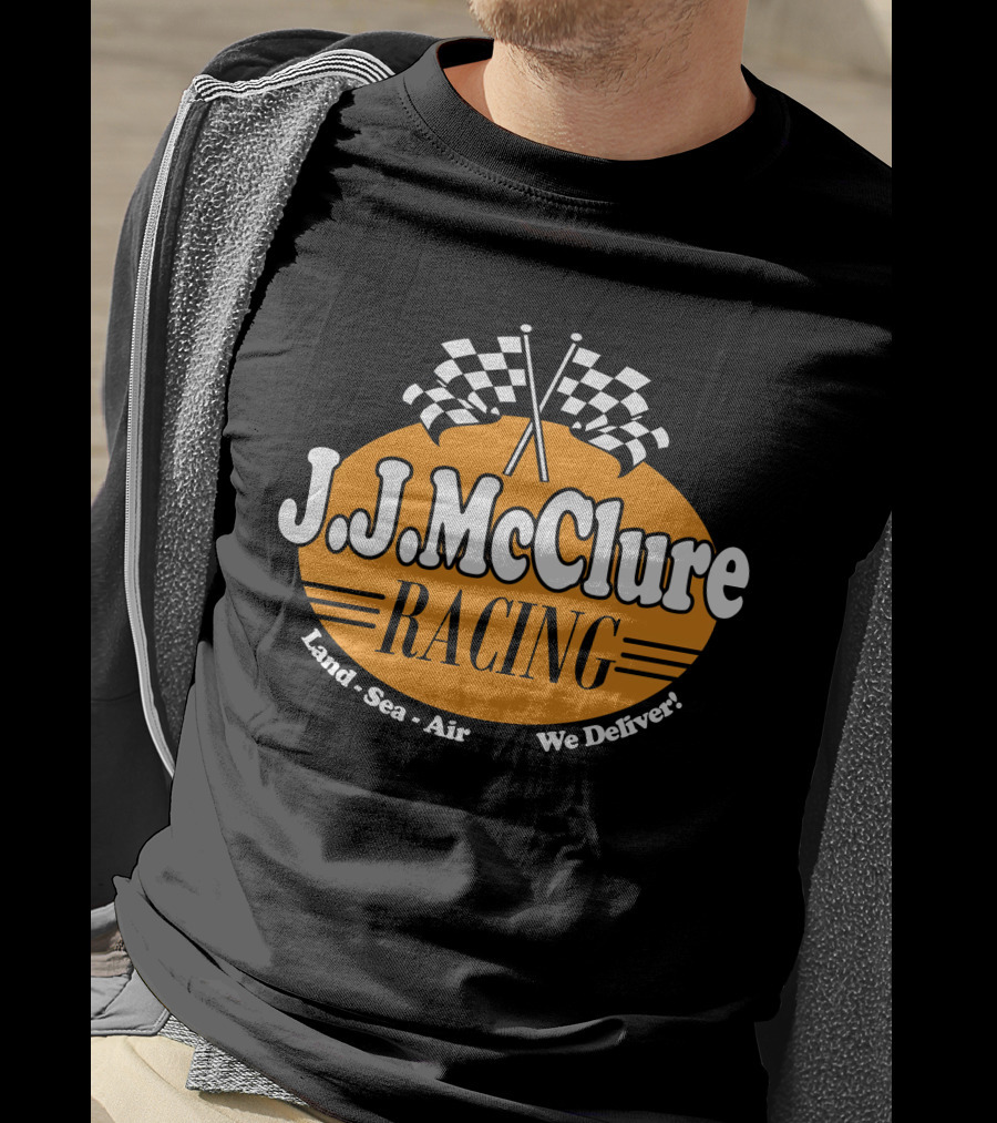 The Cannon Ball Run J.J. McClure Racing Land Sea Air We Deliver T-Shirt