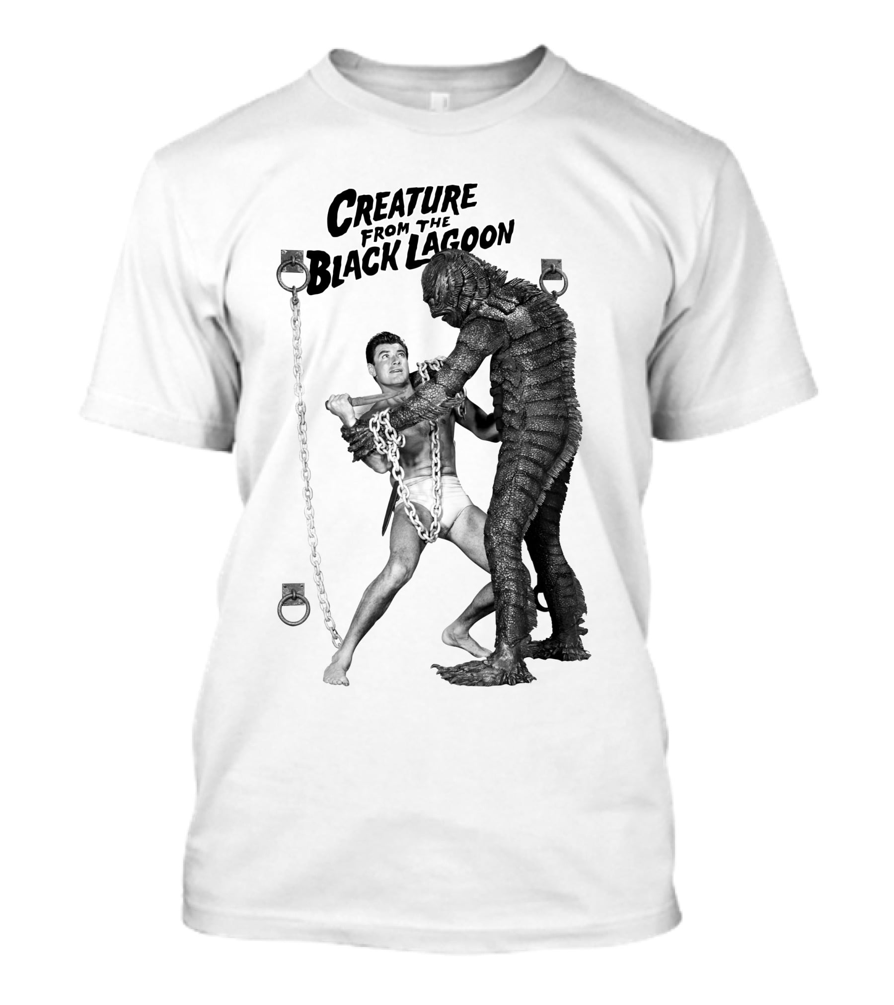 Creature From The Black Lagoon Chain Wrestling Scene T-Shirt