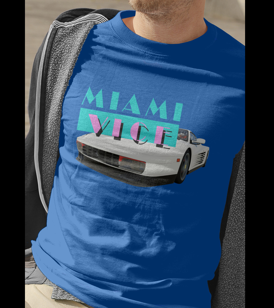 Miami Vice Retro Car T-Shirt
