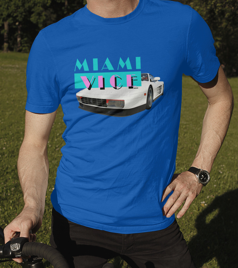 Miami Vice Retro Car T-Shirt