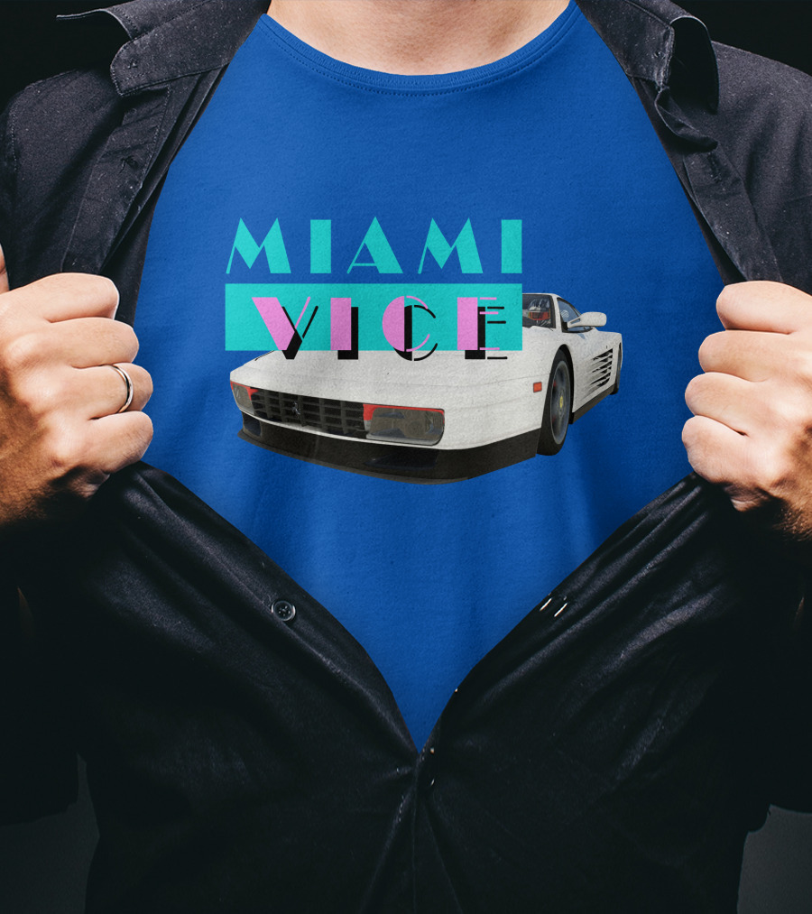Miami Vice Retro Car T-Shirt