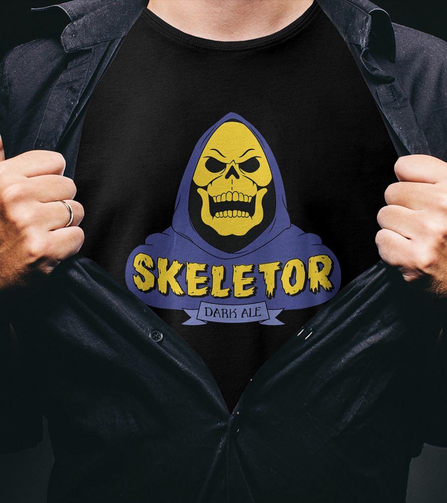 Skeletor Dark Ale Hooded Skull T-Shirt