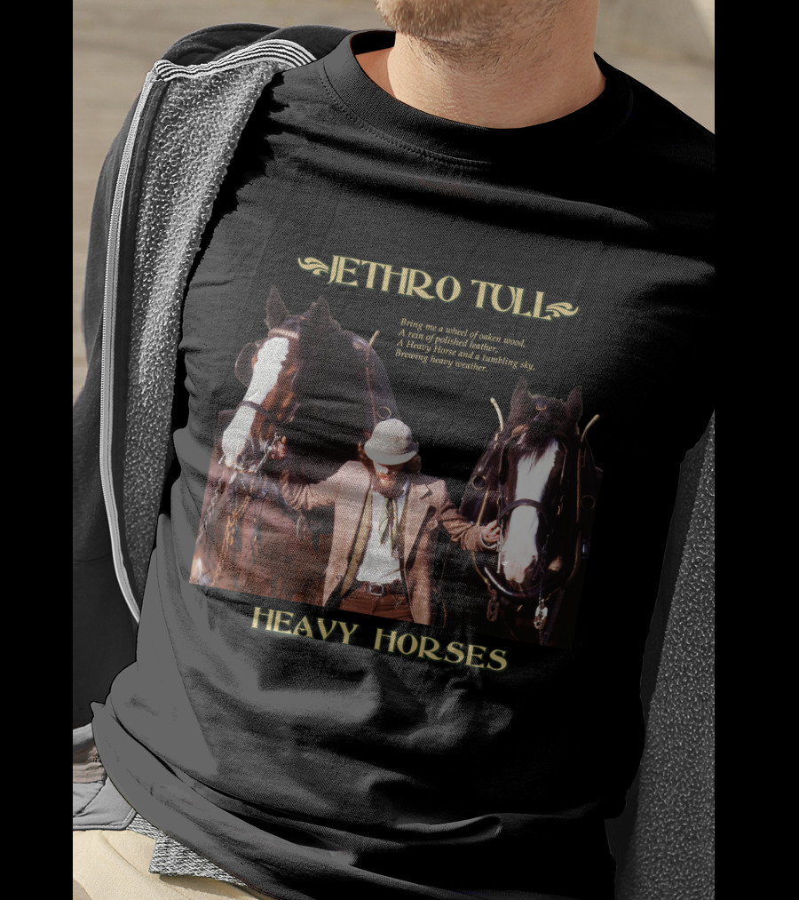 Jethro Tull Heavy Horses Lyrics Image T-Shirt