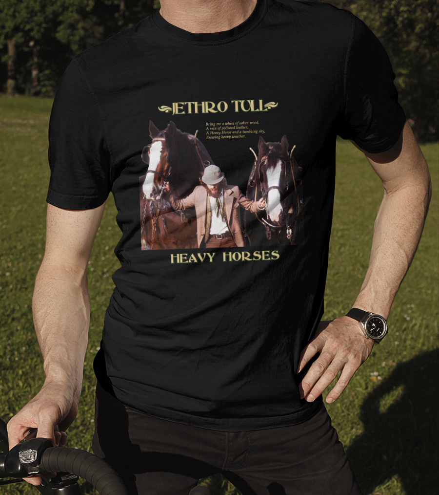 Jethro Tull Heavy Horses Lyrics Image T-Shirt