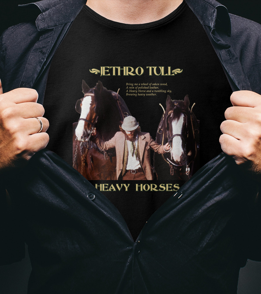 Jethro Tull Heavy Horses Lyrics Image T-Shirt