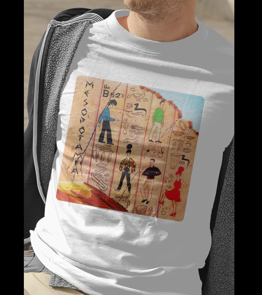 The B-52's Mesopotamia Album Art With Ancient Symbols And Figures T-Shirt