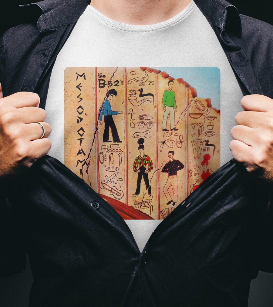 The B-52's Mesopotamia Album Art With Ancient Symbols And Figures T-Shirt