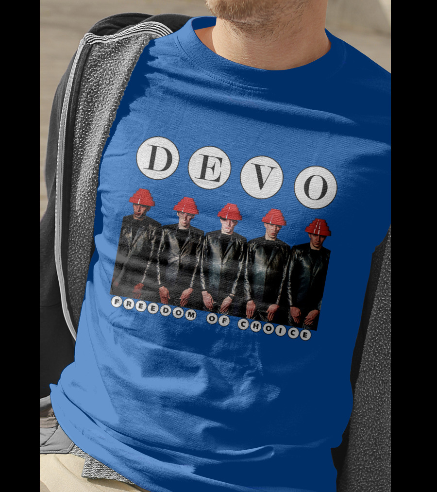 DEVO Freedom Of Choice Band Members With Energy Domes T-Shirt
