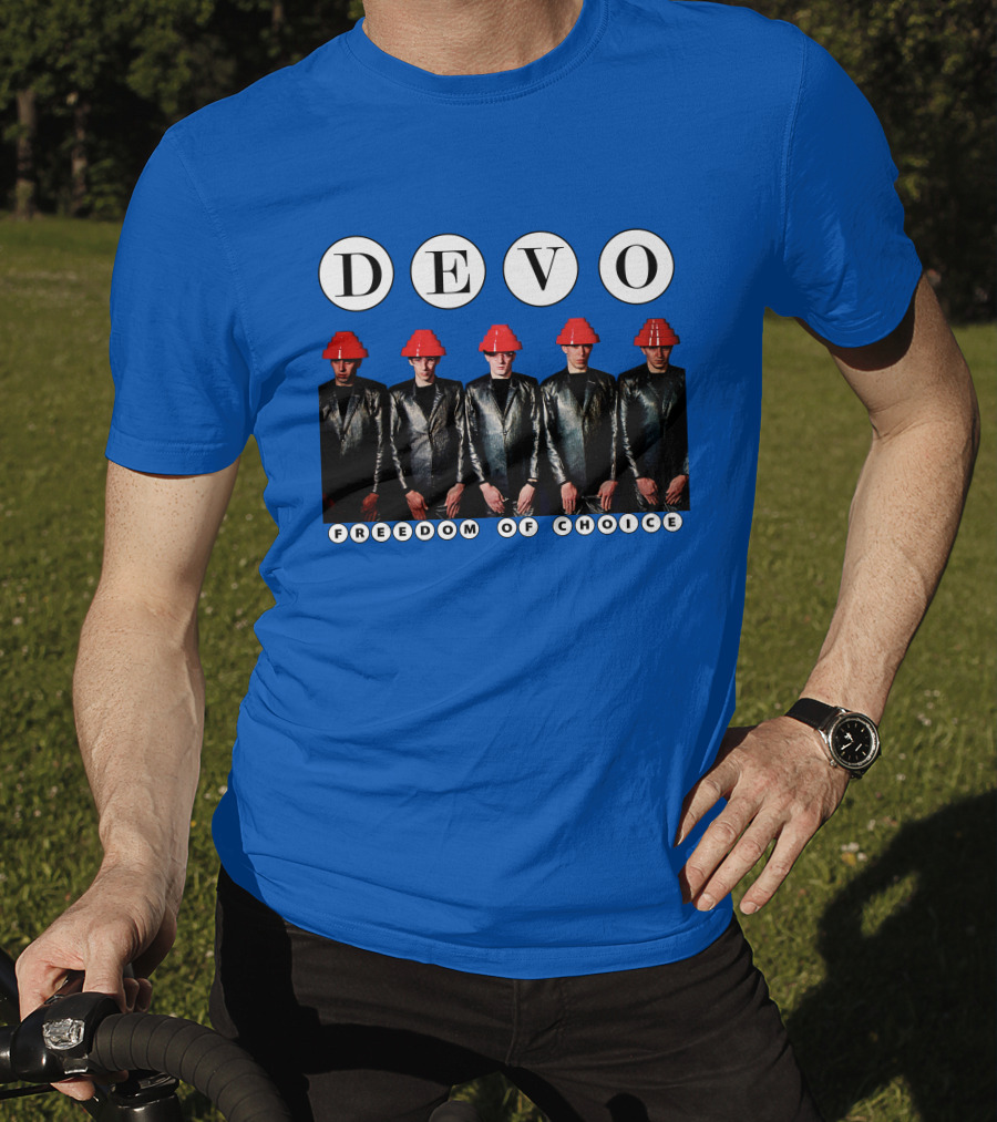 DEVO Freedom Of Choice Band Members With Energy Domes T-Shirt