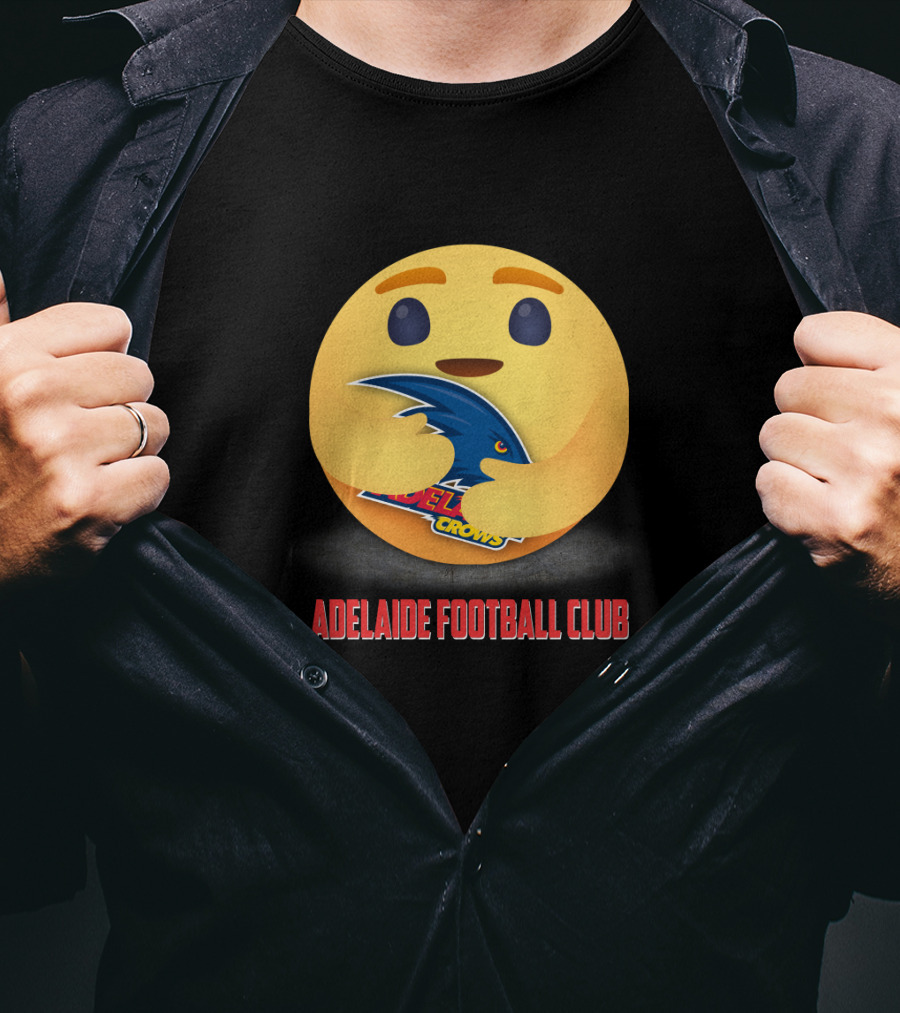 Adelaide Football Club Emoji Crows Hug T-Shirt