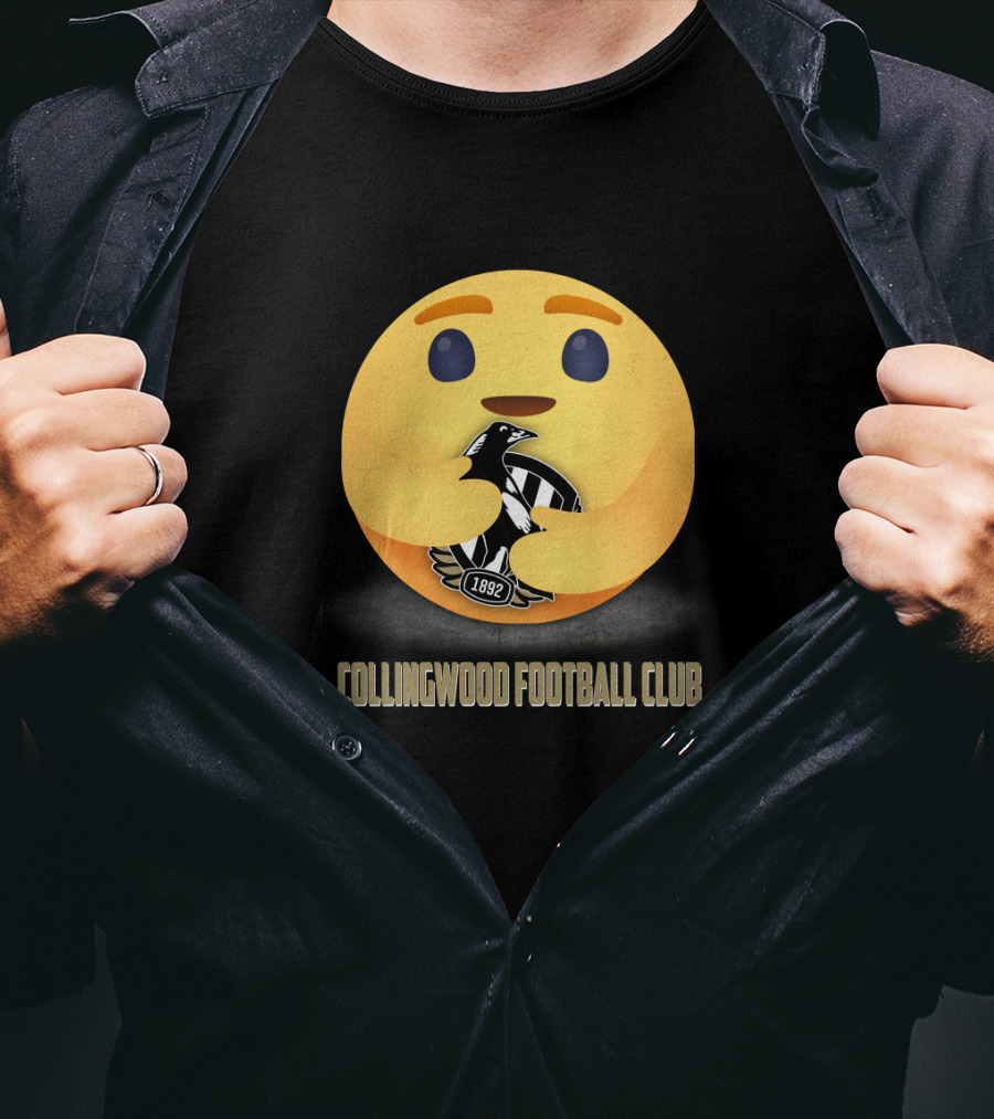 Collingwood Football Club Emoji Hugging T-Shirt