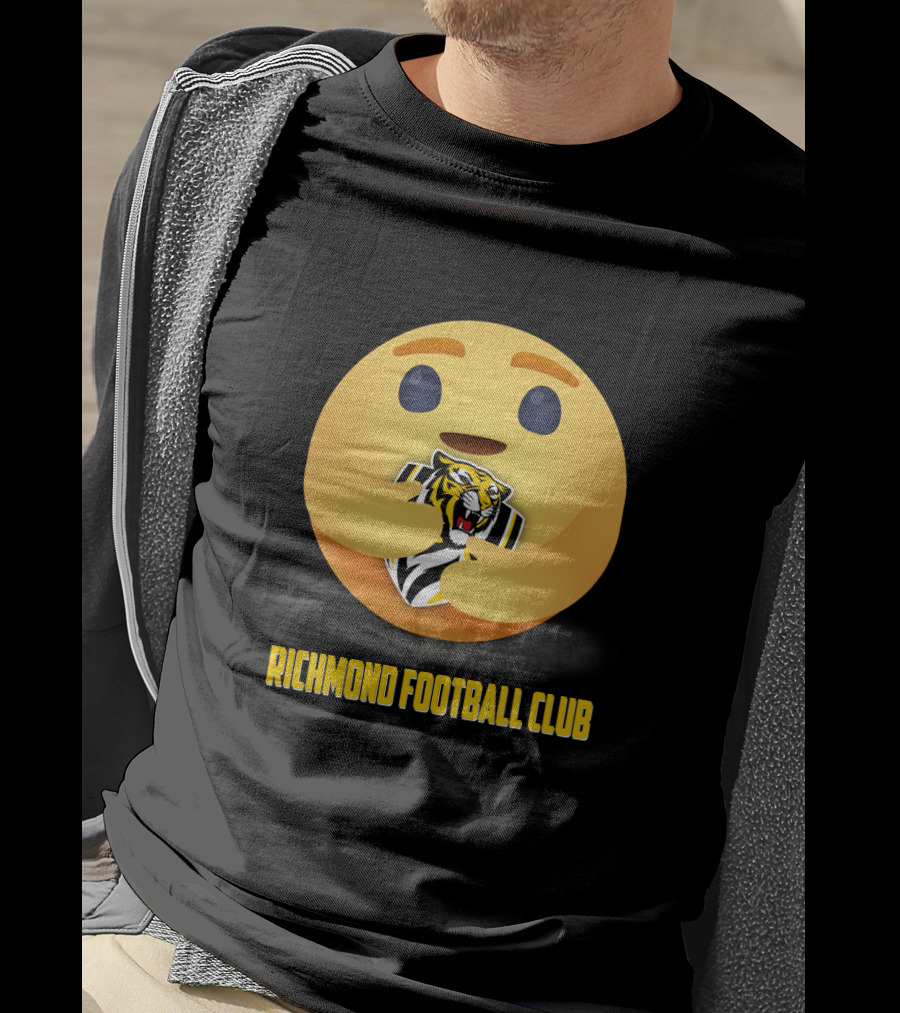 Richmond Football Club Emoji Tiger Hug T-Shirt