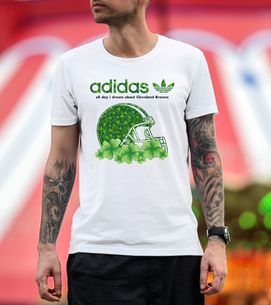 All Day I Dream About Cleveland Browns Shamrock Helmet T-Shirt