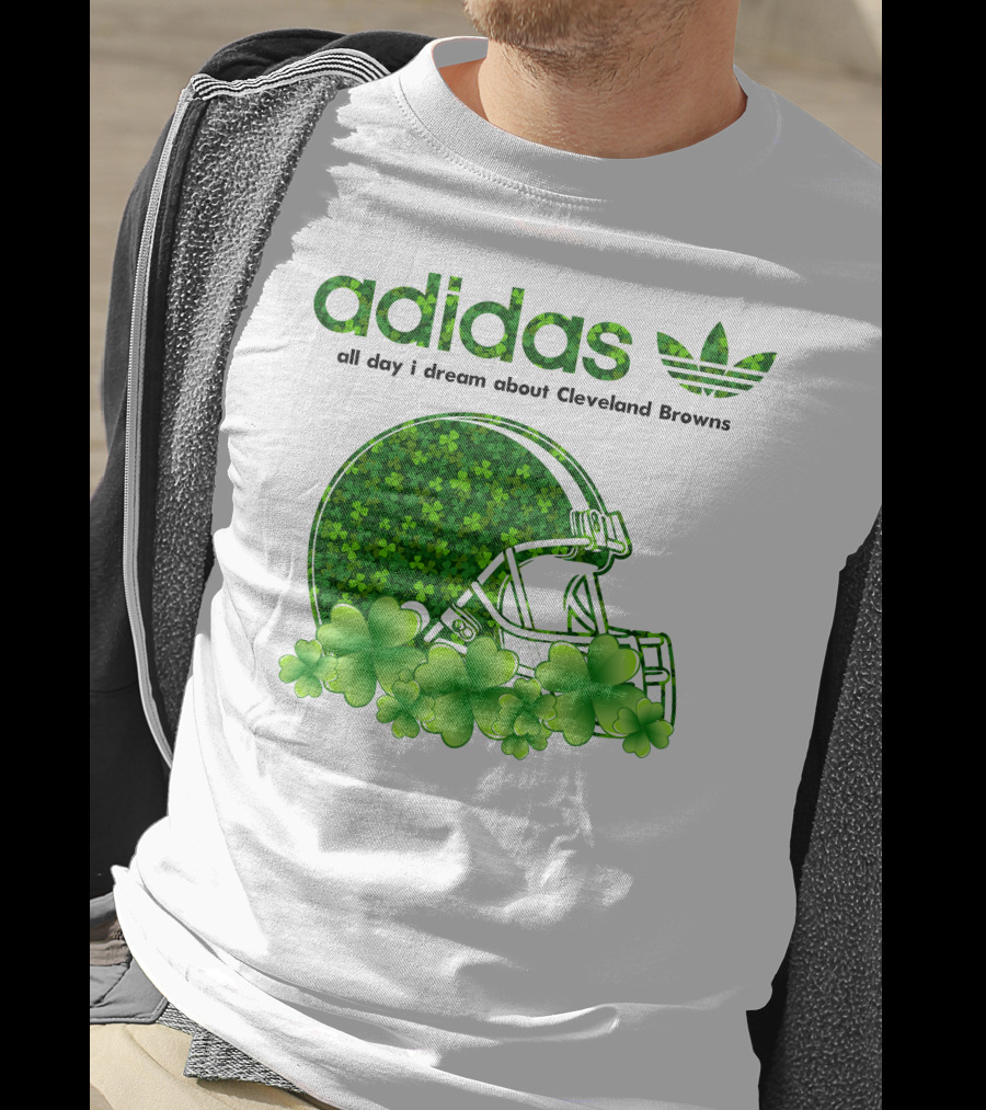 All Day I Dream About Cleveland Browns Shamrock Helmet T-Shirt