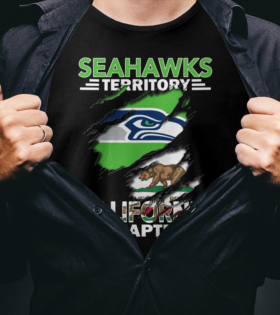 Seahawks Territory California Chapter Bear Logo Splash T-Shirt