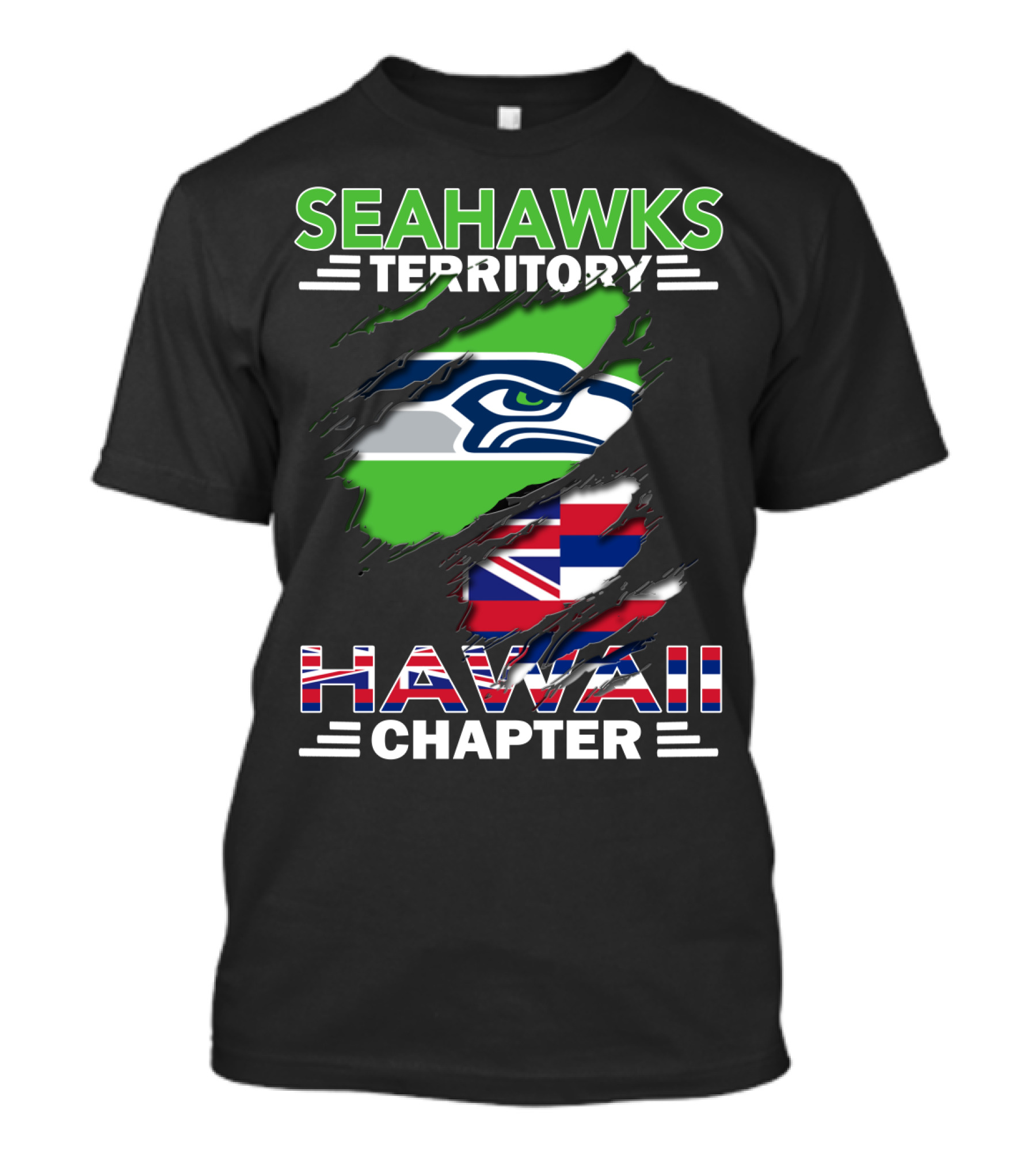 Seahawks Territory Hawaii Chapter Flag T-Shirt