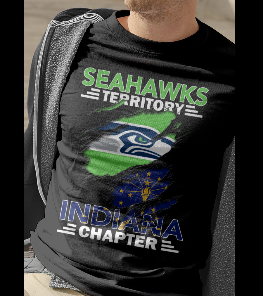 Seattle Seahawks Territory Indiana Chapter Flag T-Shirt