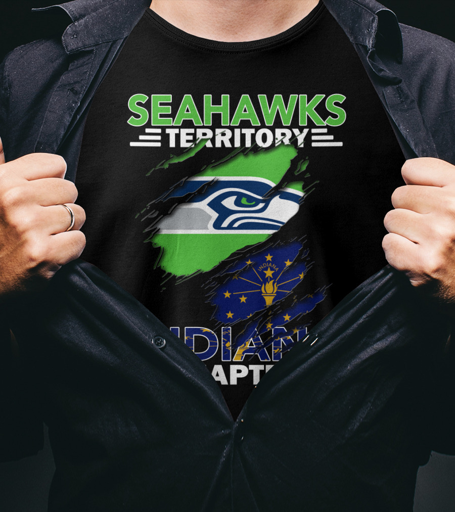 Seattle Seahawks Territory Indiana Chapter Flag T-Shirt