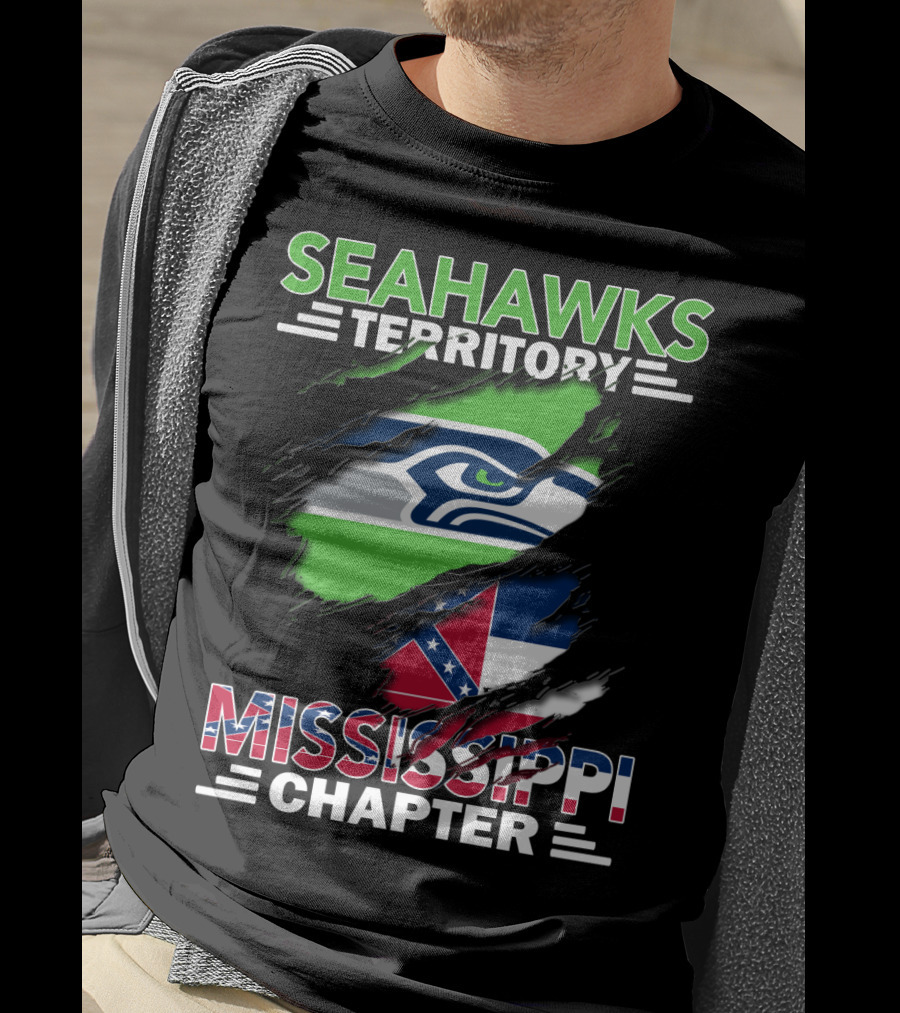 Seahawks Territory Mississippi Chapter Flag T-Shirt