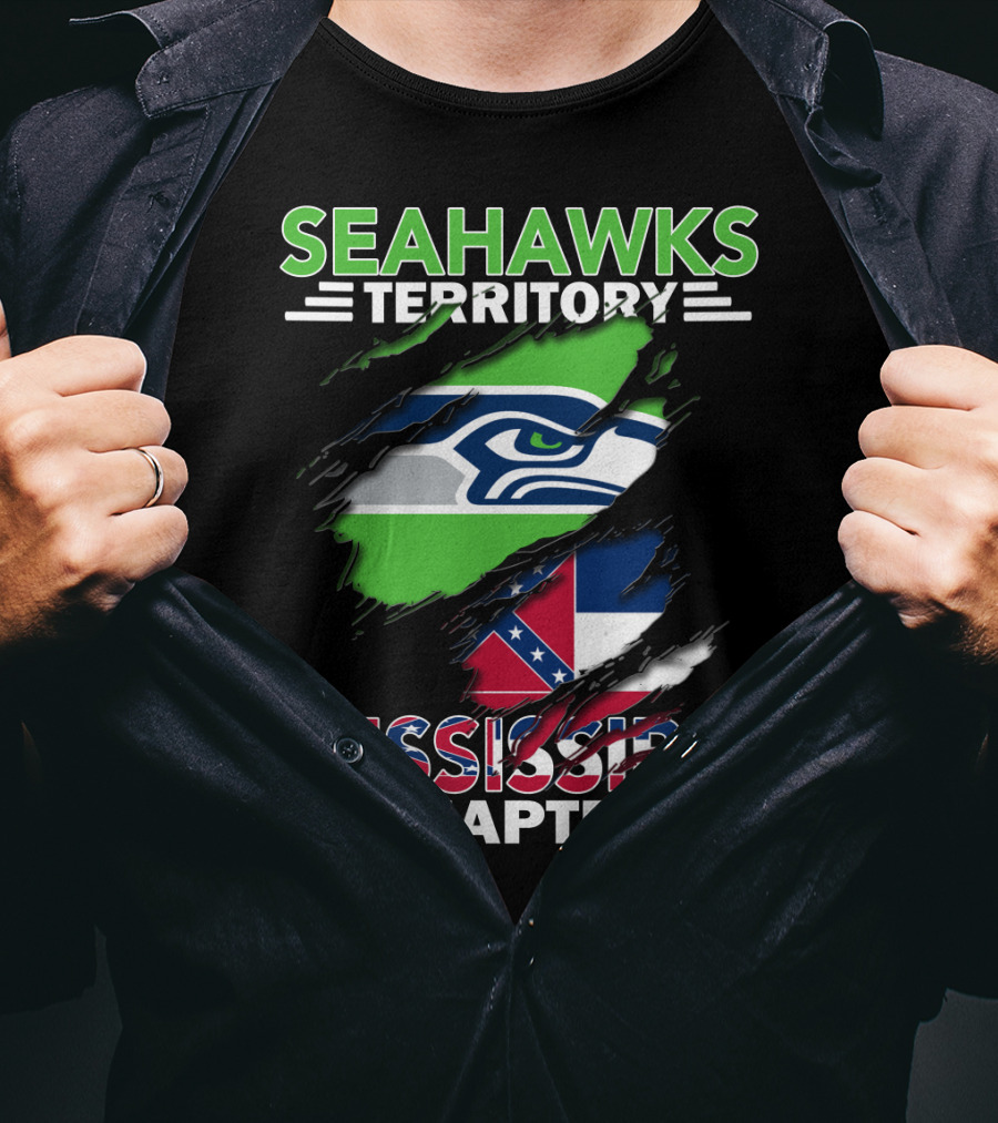 Seahawks Territory Mississippi Chapter Flag T-Shirt