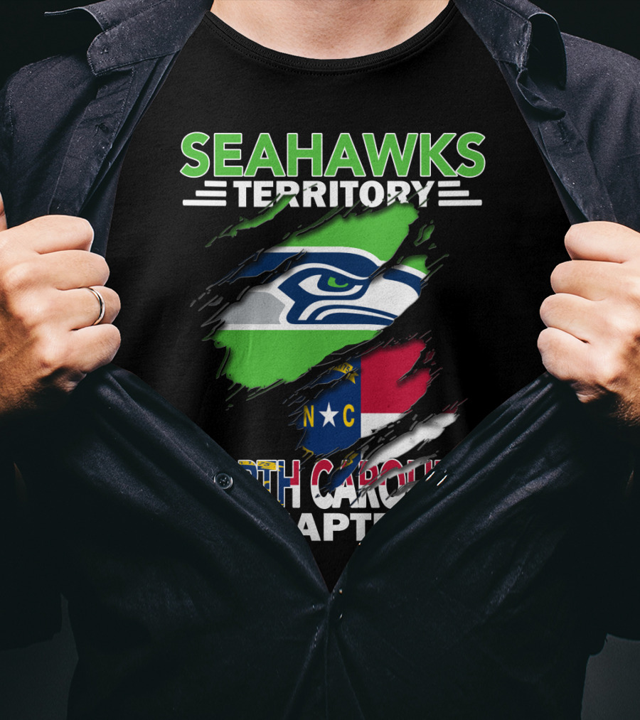 Seahawks Territory North Carolina Chapter Flag T-Shirt