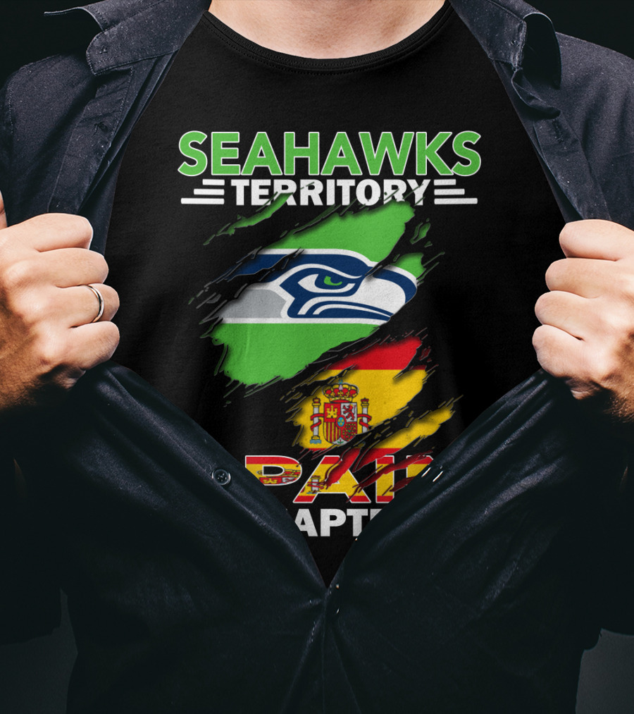 Seahawks Territory Spain Chapter Flag Logo Mix T-Shirt