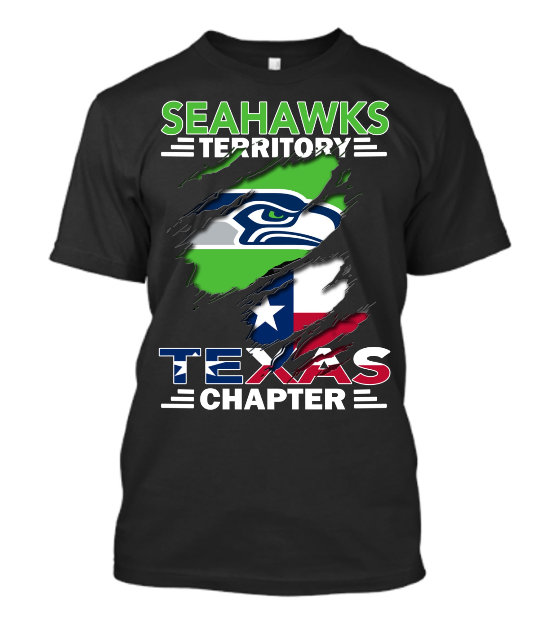 Seahawks Territory Texas Chapter Flag T-Shirt