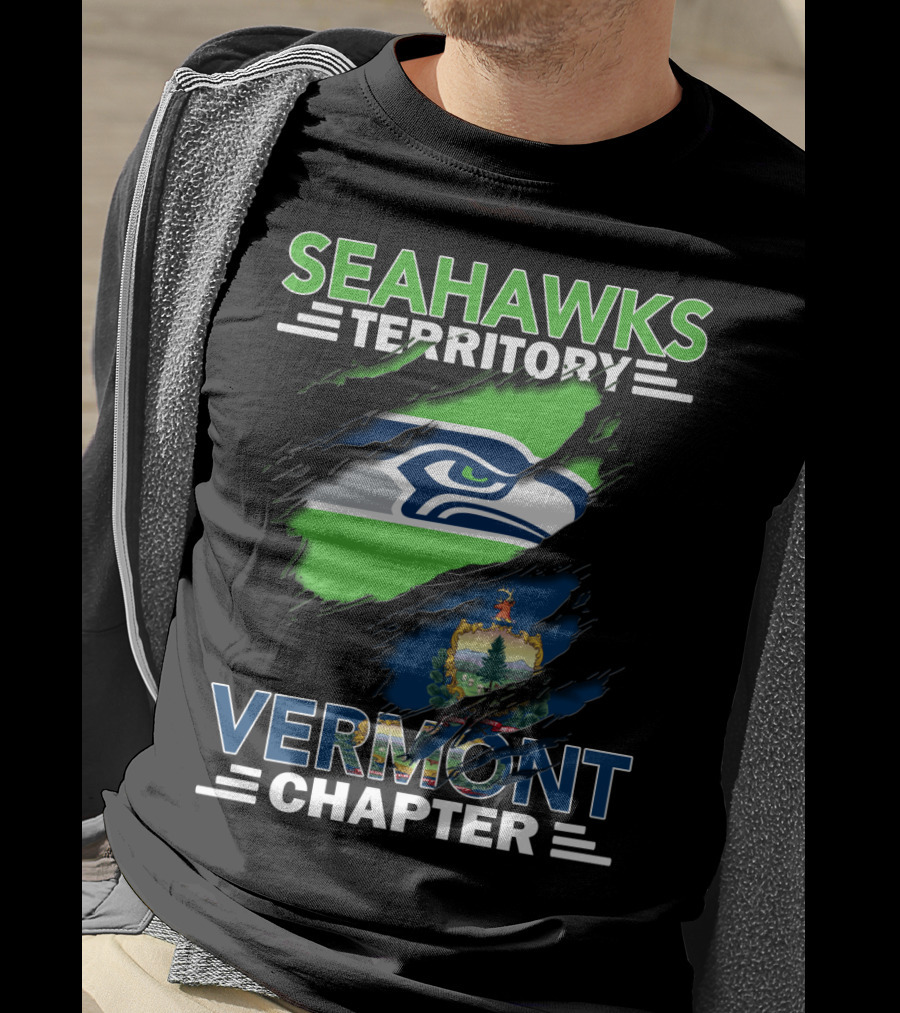 Seahawks Territory Vermont Chapter Flag T-Shirt