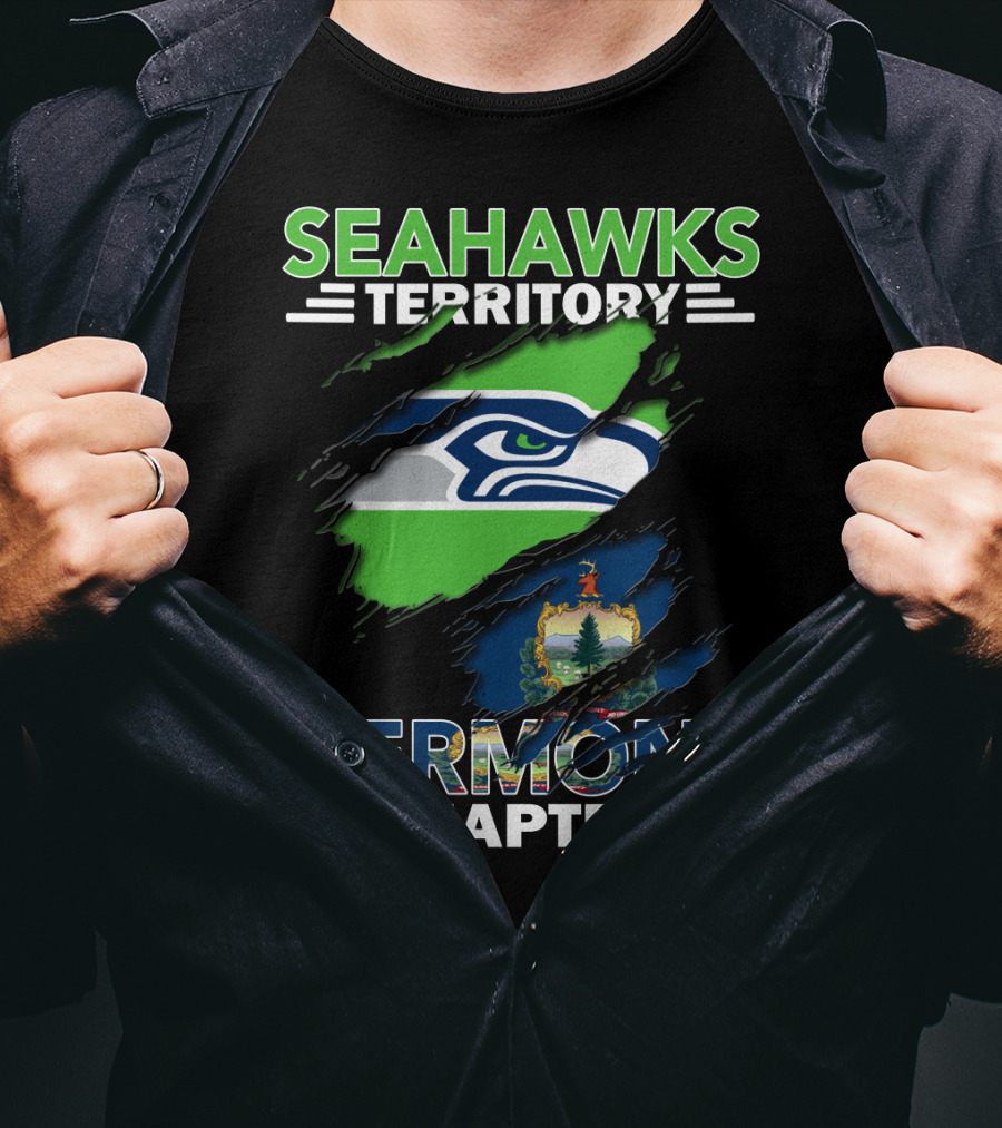 Seahawks Territory Vermont Chapter Flag T-Shirt