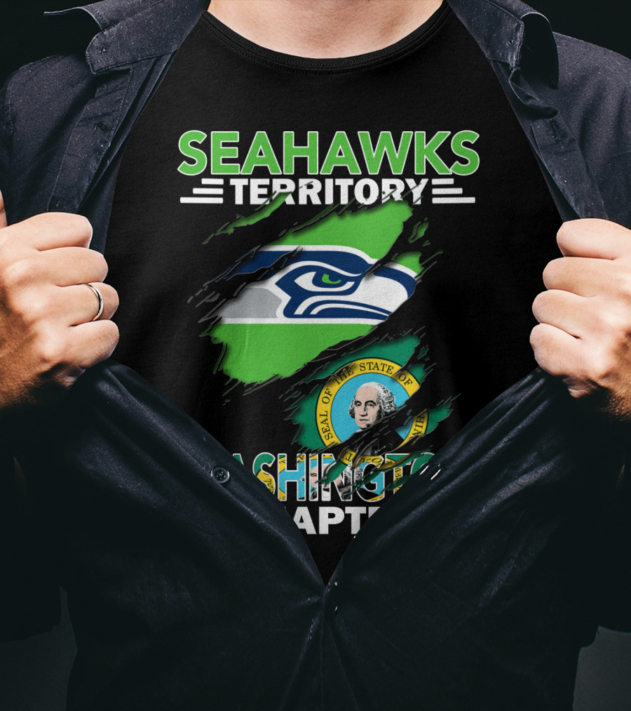 Seahawks Territory Washington Chapter Seal Of The State Of Washington T-Shirt