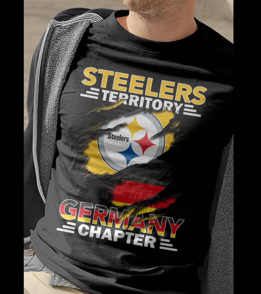 Steelers Territory Germany Chapter Logo With Flag Elements T-Shirt