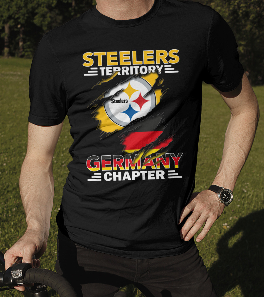 Steelers Territory Germany Chapter Logo With Flag Elements T-Shirt
