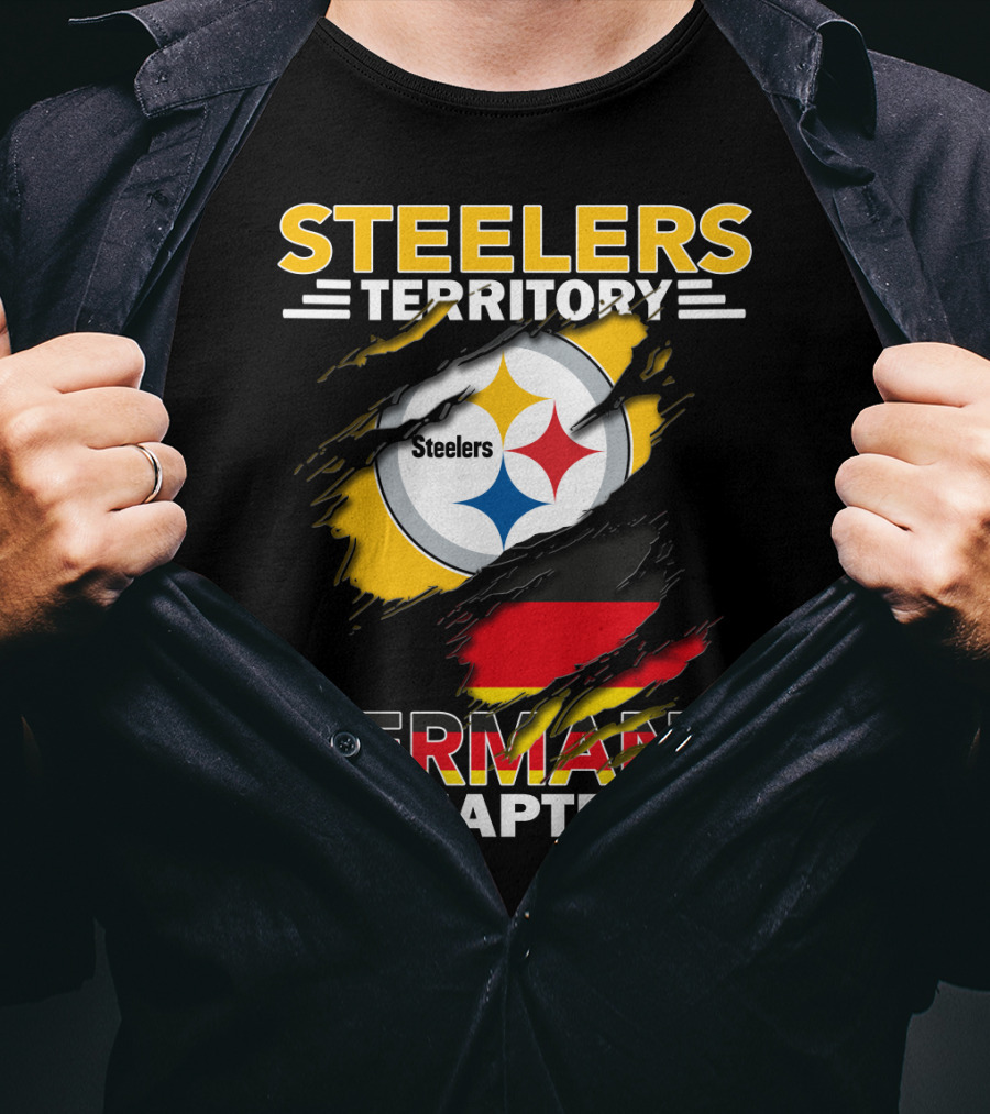 Steelers Territory Germany Chapter Logo With Flag Elements T-Shirt