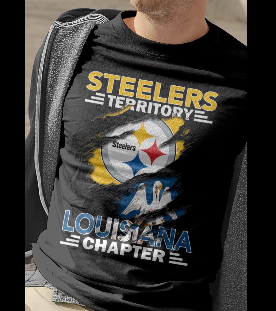 Steelers Territory Louisiana Chapter Steelers Logo Pelican Symbol T-Shirt