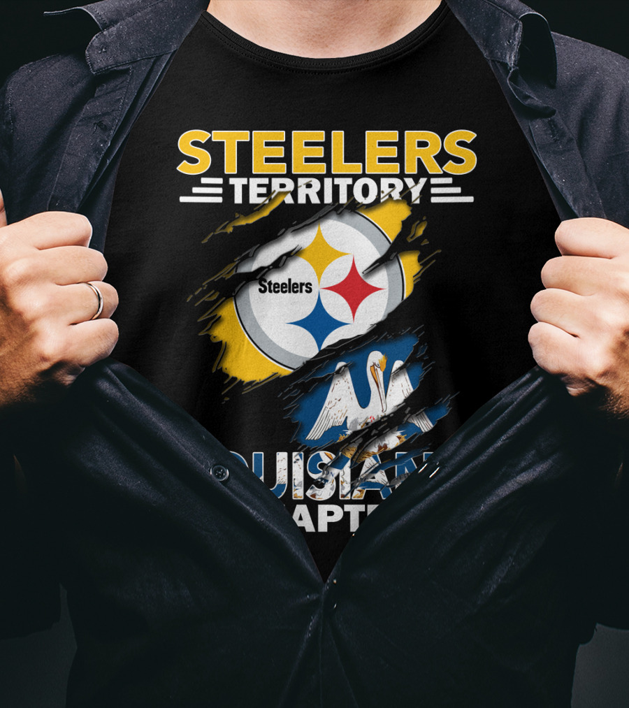 Steelers Territory Louisiana Chapter Steelers Logo Pelican Symbol T-Shirt