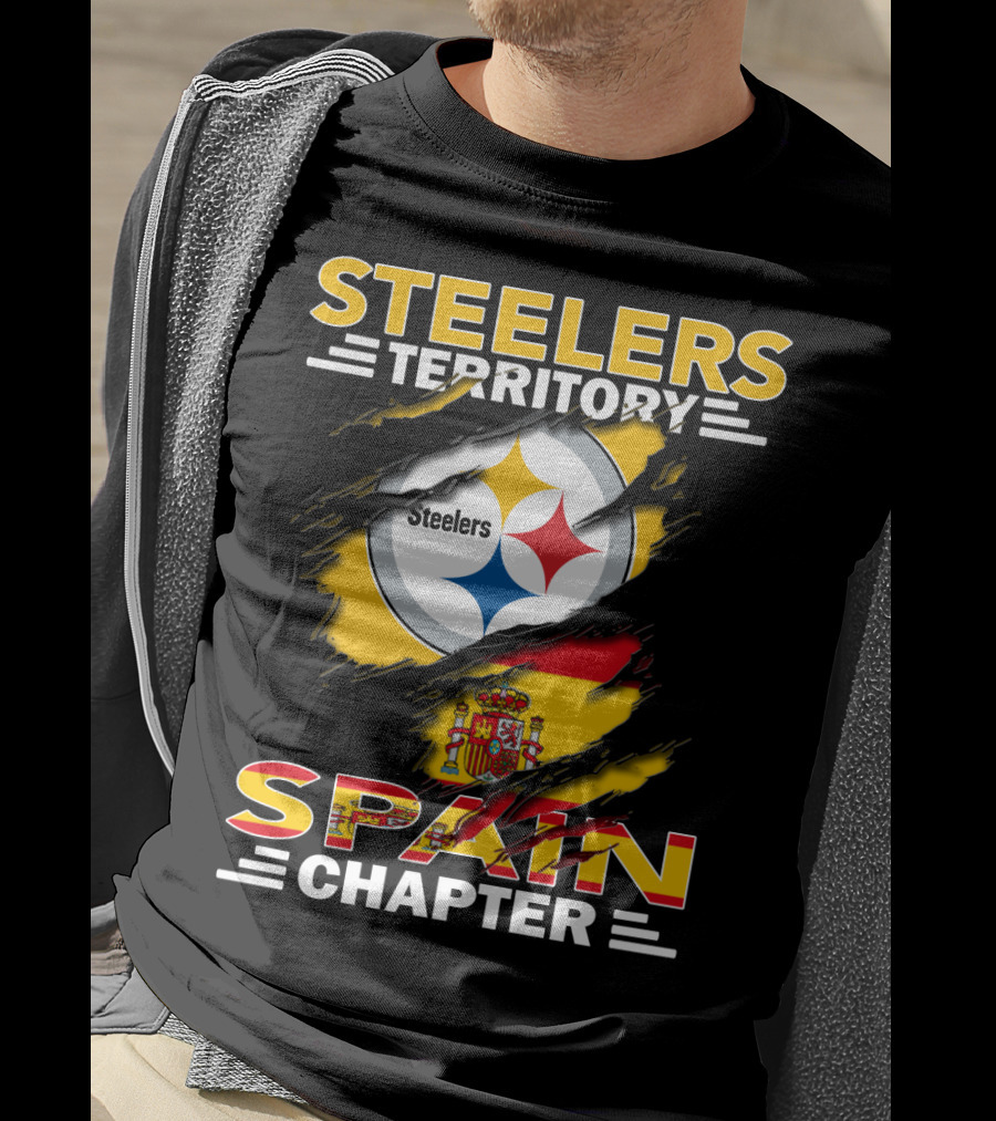 Steelers Territory Spain Chapter Nfl Fan Flag T-Shirt