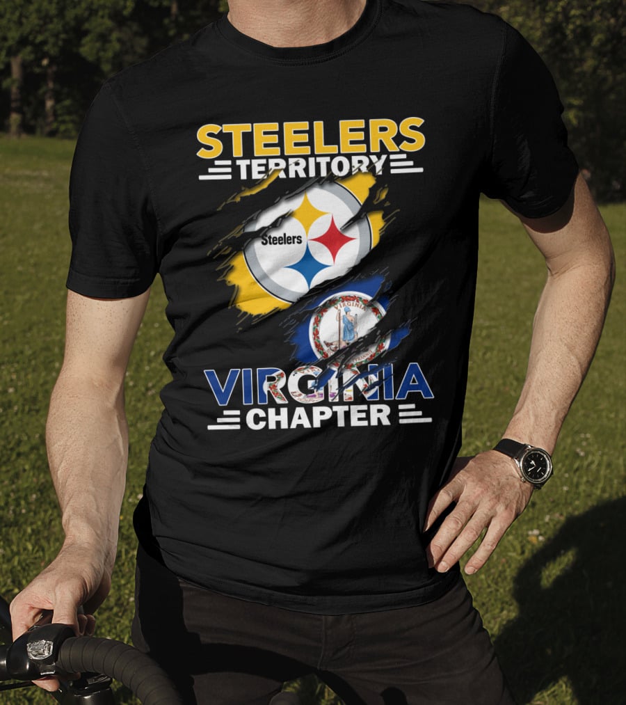 Steelers Territory Virginia Chapter Logo With Virginia State Seal T-Shirt